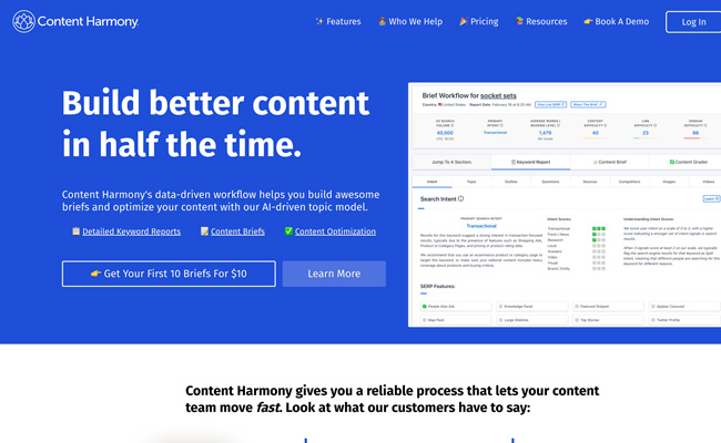 content harmony content brief